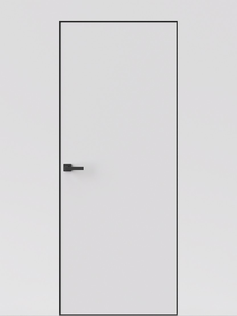 AxelDoors Межкомнатная дверь INVISIBLE REVERSE 42мм под покраску черная, арт. 23275 - фото №1