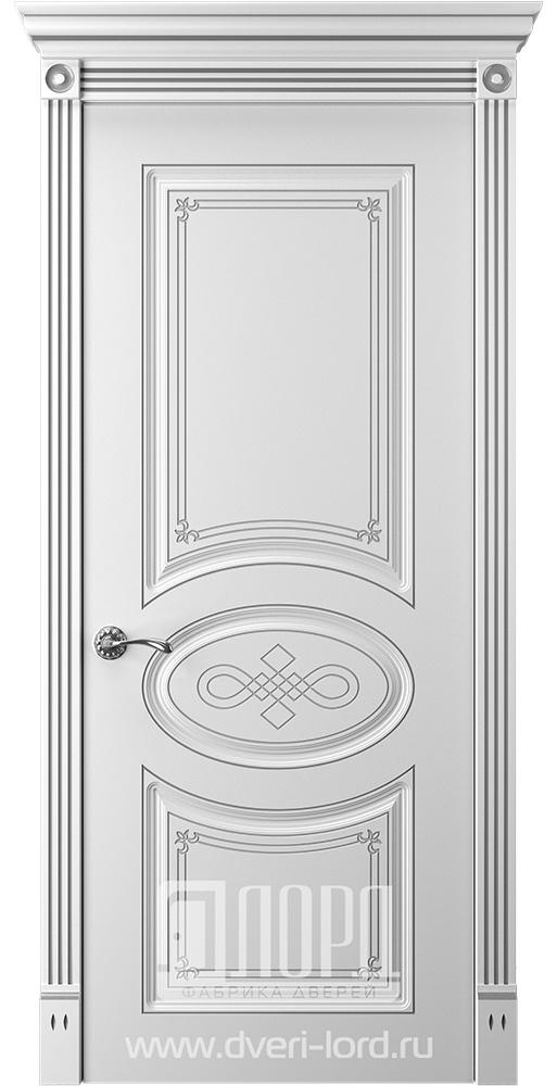 Лорд Межкомнатная дверь Прима 7 ДГ Патина серебро, арт. 23331 - фото №1